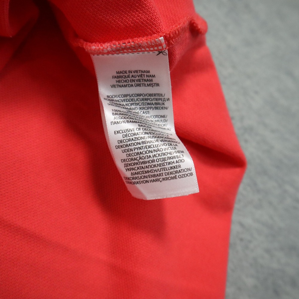 Polo Ralph Lauren Big Pony Polo Shirt Mens XL Coral Orange Solid Cotton Pique - Picture 7 of 7